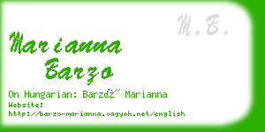 marianna barzo business card